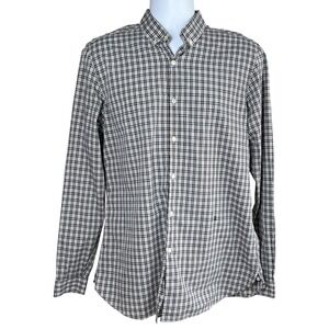 The Kooples Designer Adjusted Plaid‎ Button Down Shirt Size Medium Career Staple